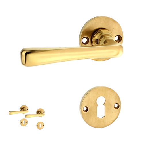 PRIMULA deurklink messing gepolijst